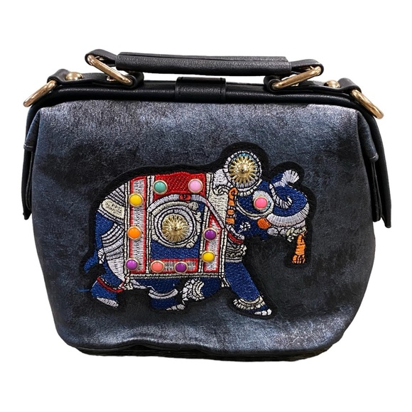 Elephant Embroidered Cross Body Bag- New! - Picture 3 of 5
